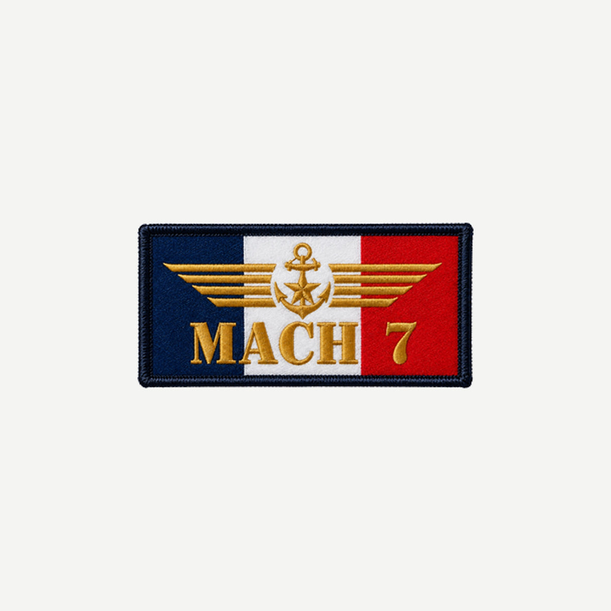 Ecusson Mach 7 sur vecro drapeau Fraçais