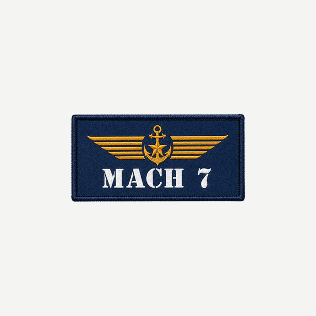 Ecusson Mach 7 sur velcro bleu marine