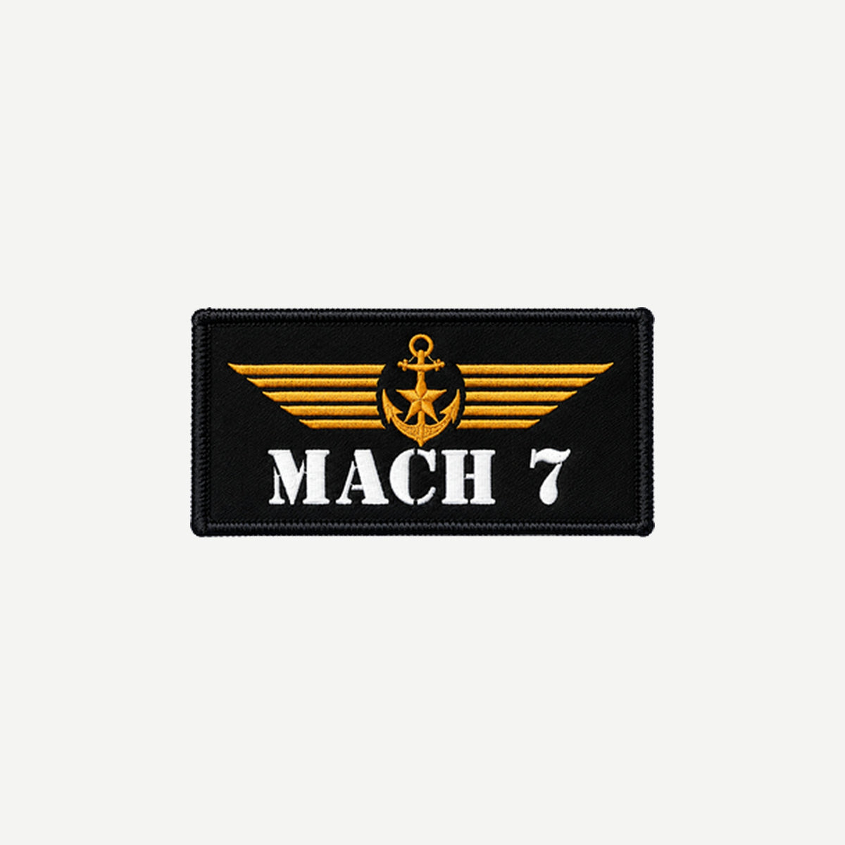 Ecusson Mach 7 sur velcro noir