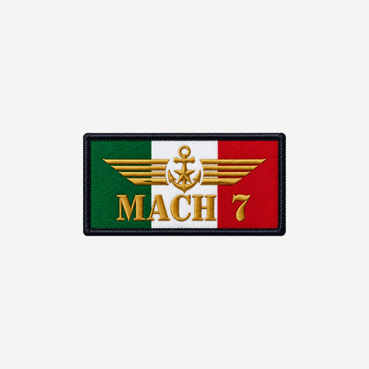 Ecusson Mach 7 sur velcro drapeau Italien