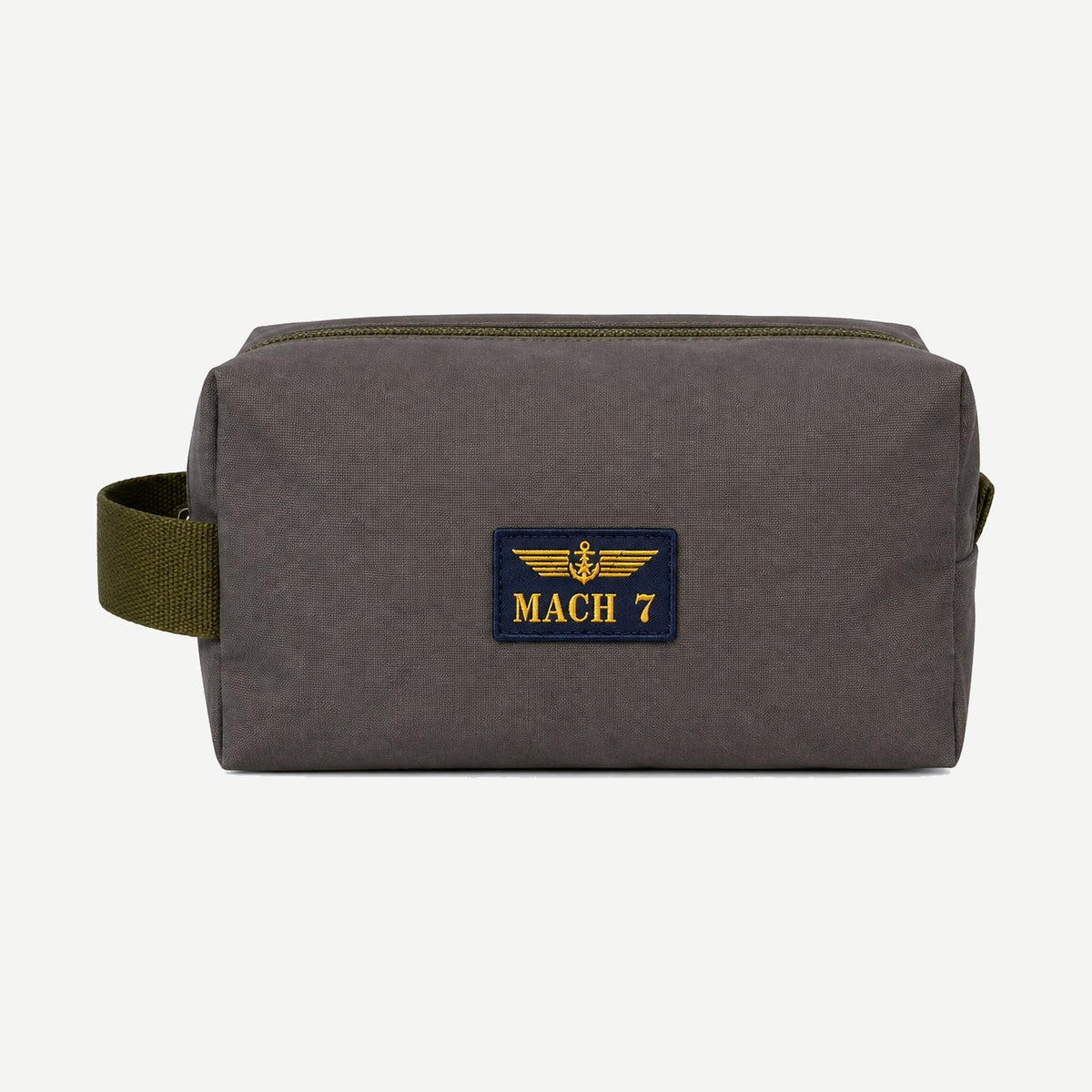 Trousse de toilette Mach 7 grise - sangle kaki